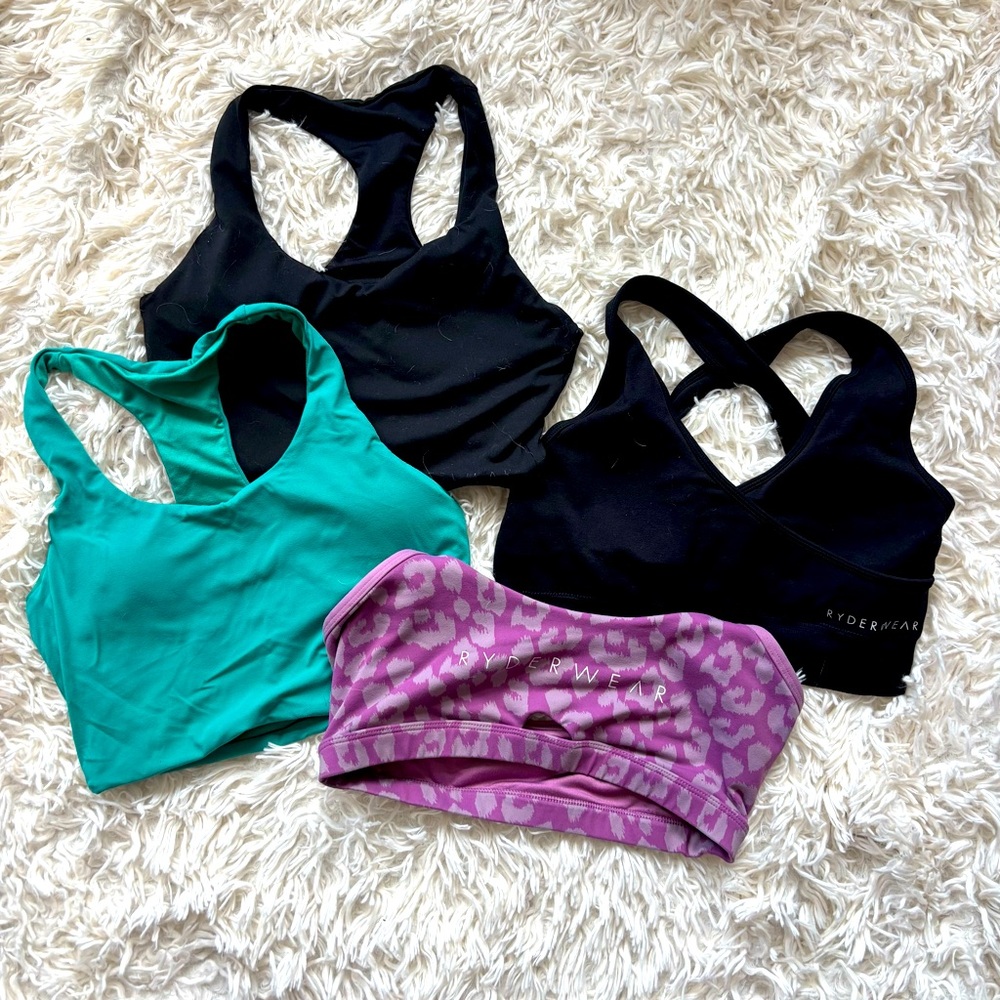 4x Ryderwear sports bras